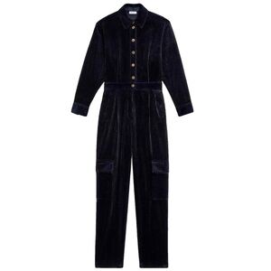 Sandro Black Corduroy Jumpsuit